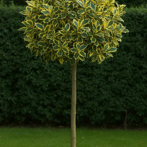 Ilex altaclerensis ’Golden King’ - Magyal magas törzsön (5 l-es konténerben)